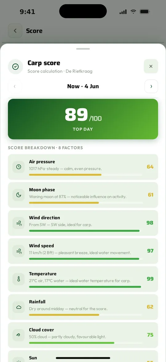 Wie sich der Score aus acht Faktoren zusammensetzt