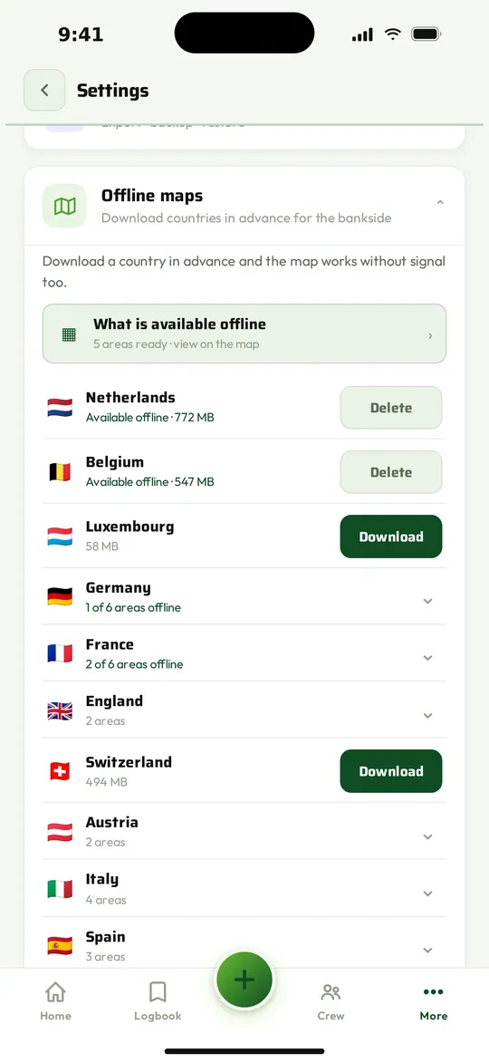 La carte sans réseau.