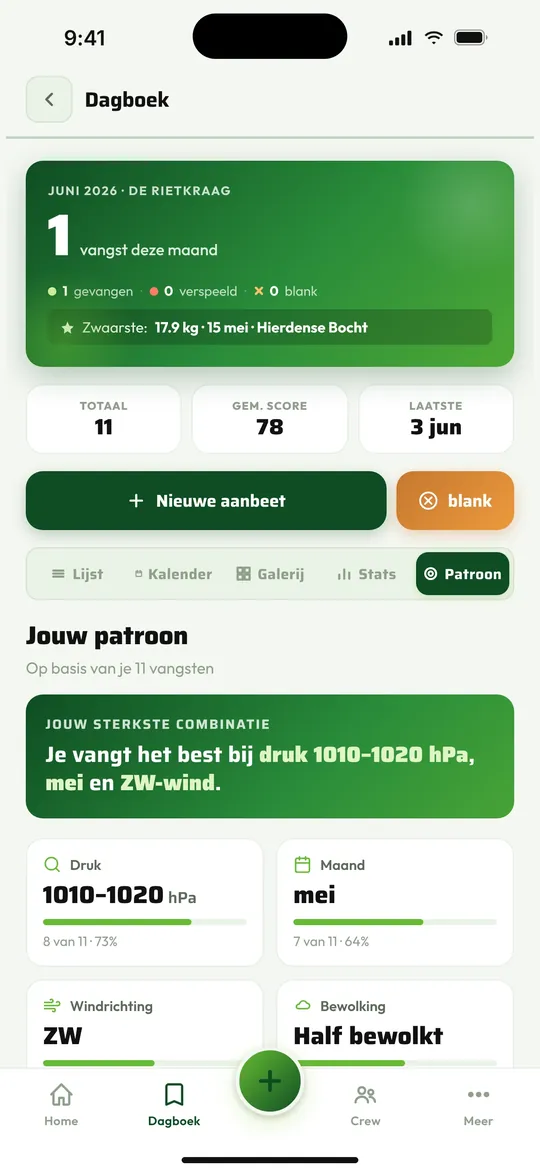 Jouw patroon in het dagboek