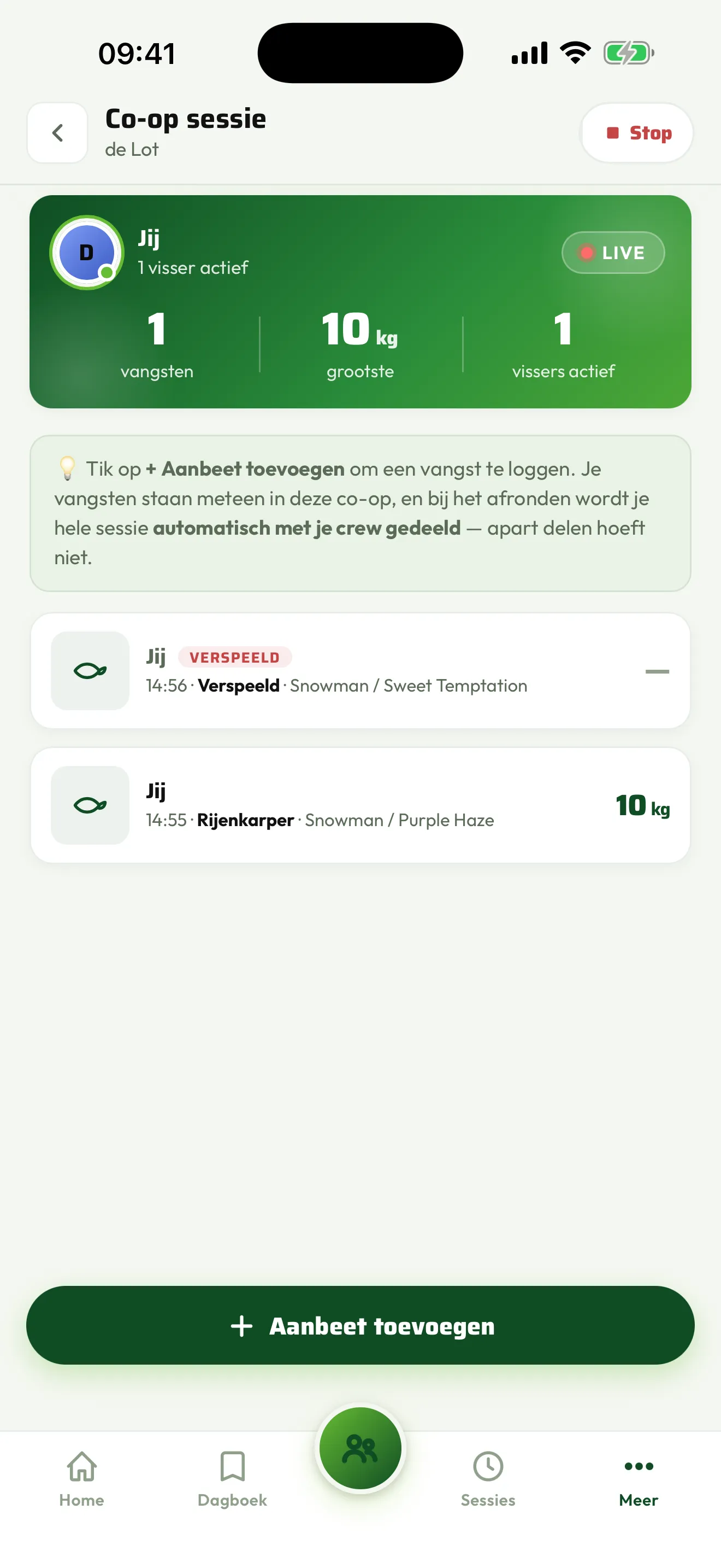 Een live co-op-sessie