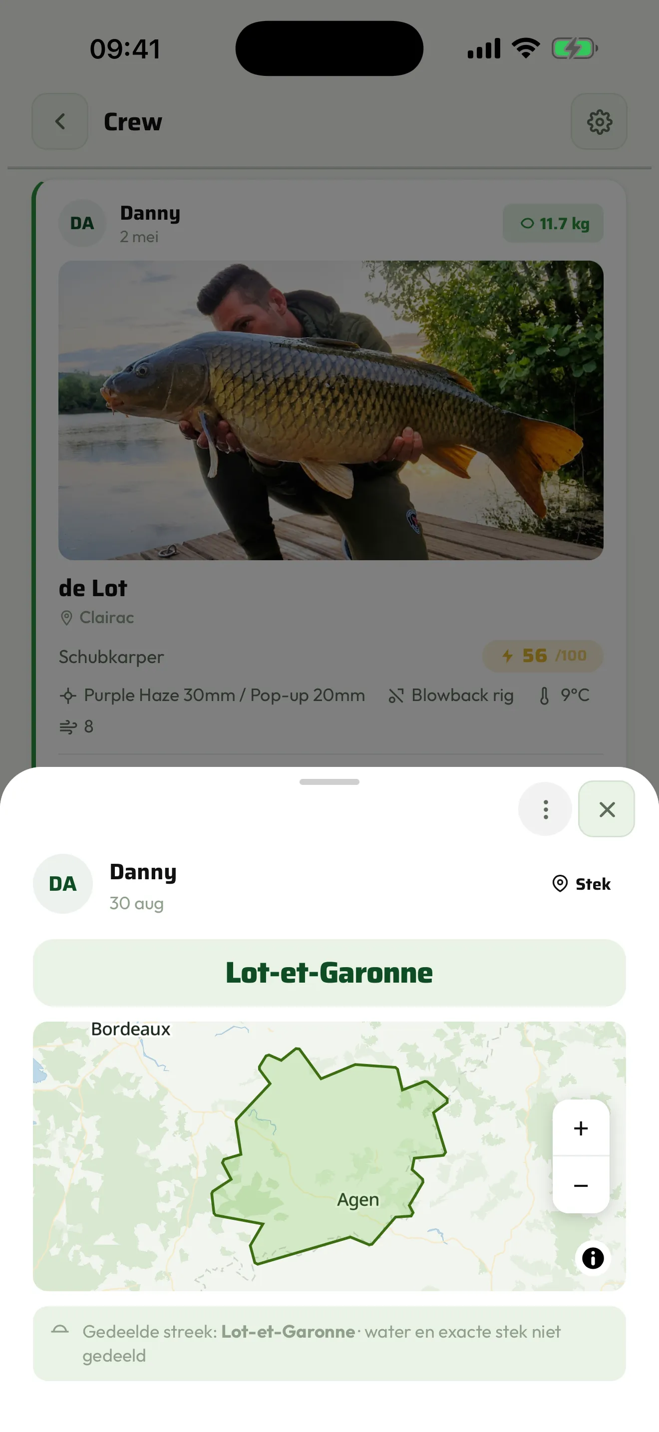 Een gedeelde vangst op alleen de streek: de provincie met het gebied ingekleurd