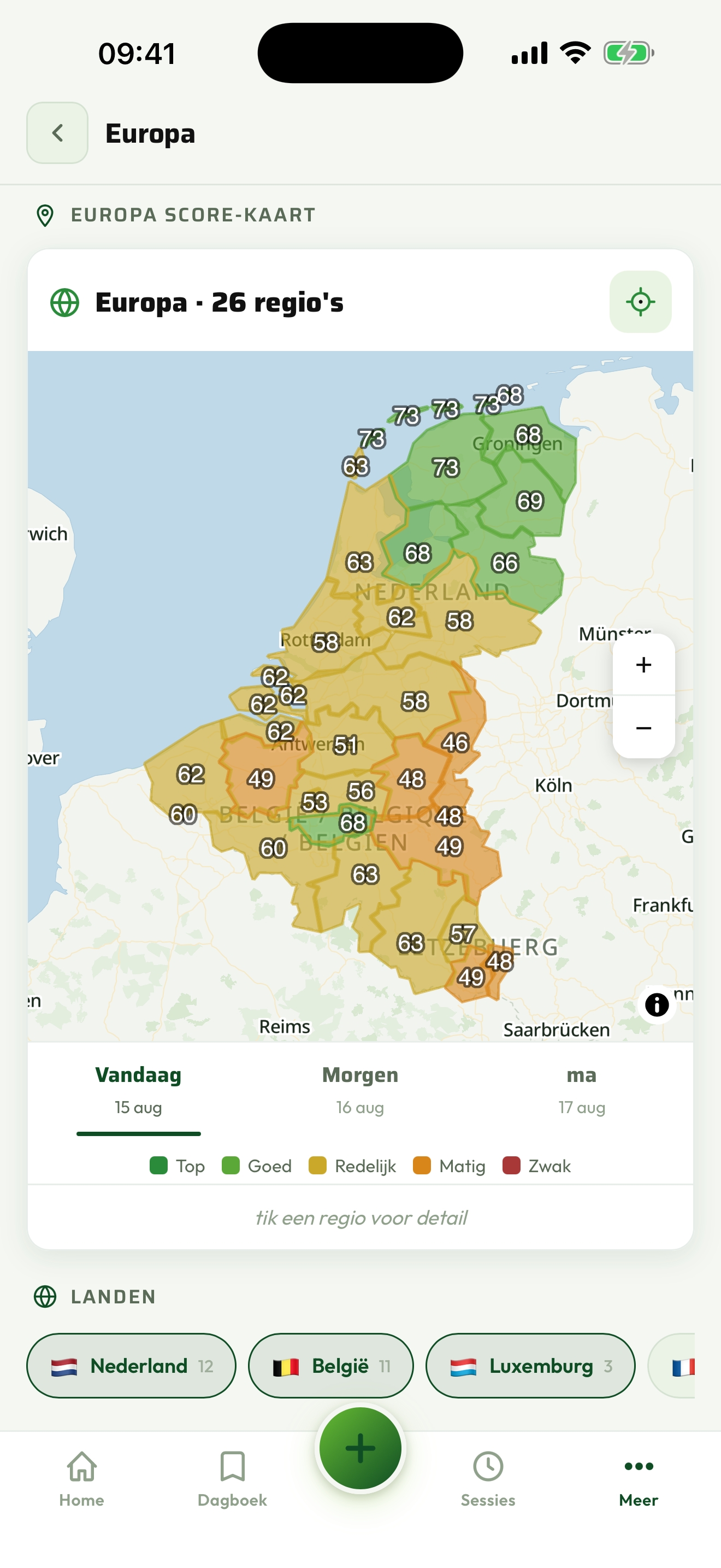 De Europese scorekaart