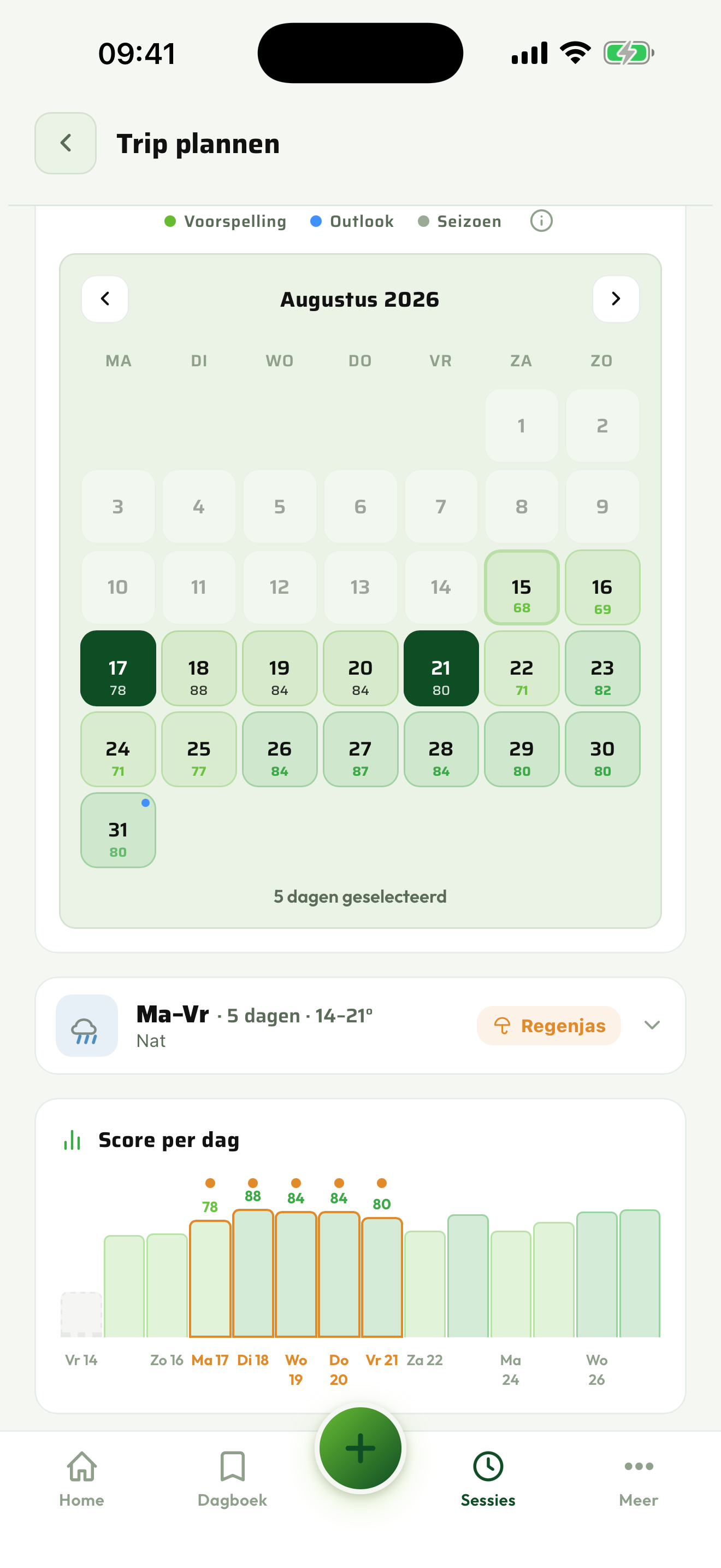 De planner met de beste dagen vooruit